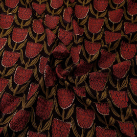 Natural dyed cotton hand jahota fabric 13 - handcrafted