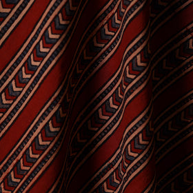 Red - natural dyed cotton hand fabric 03 - handcrafted