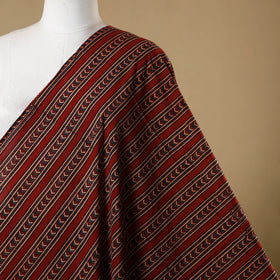 Red - natural dyed cotton hand fabric 03 - handcrafted