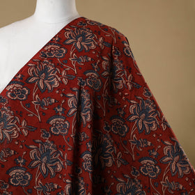 Red - natural dyed cotton hand fabric 15 - handcrafted