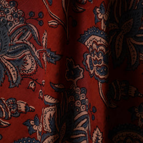 Red - natural dyed cotton hand fabric 15 - handcrafted