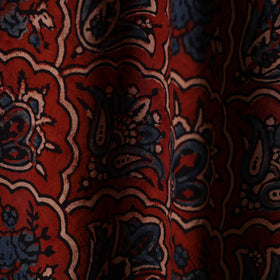 Red - natural dyed cotton hand fabric 30 - handcrafted