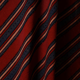 Red - natural dyed cotton hand fabric 32 - handcrafted