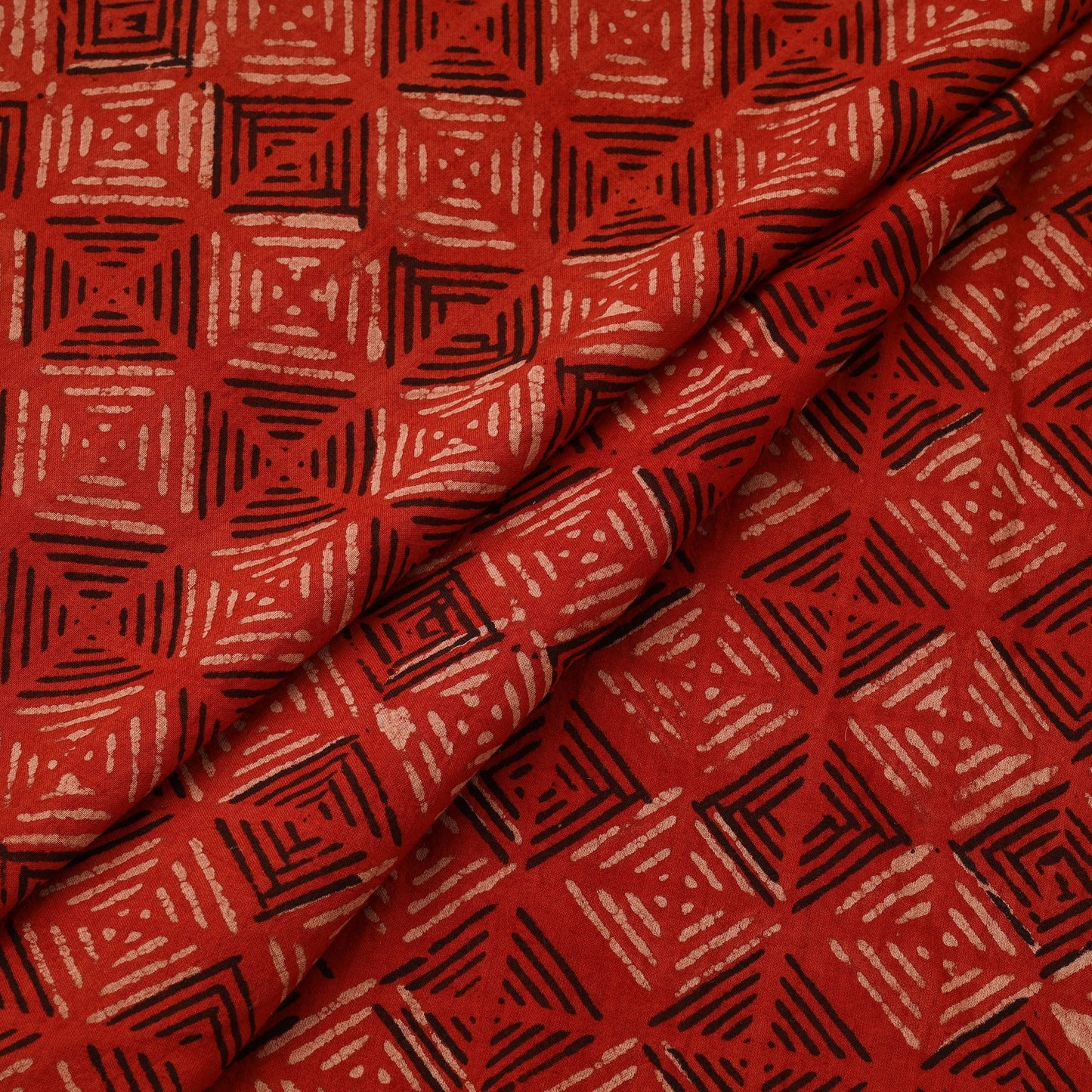 Natural dyed cotton hand pipad fabric 01 - handcrafted