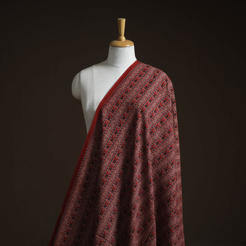 Natural dyed cotton kutch hand block ajrakh print fabric 05