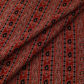 Natural dyed cotton kutch hand block ajrakh print fabric 05