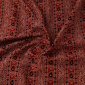 Natural dyed cotton kutch hand block ajrakh print fabric 05