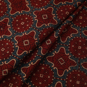 Natural dyed cotton kutch hand block ajrakh print fabric 10
