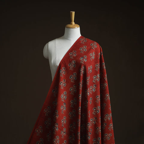 Natural dyed cotton kutch hand block ajrakh print fabric 20