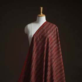 Red - Natural Dyed Cotton Kutch Hand Block Ajrakh Print Fabric 44