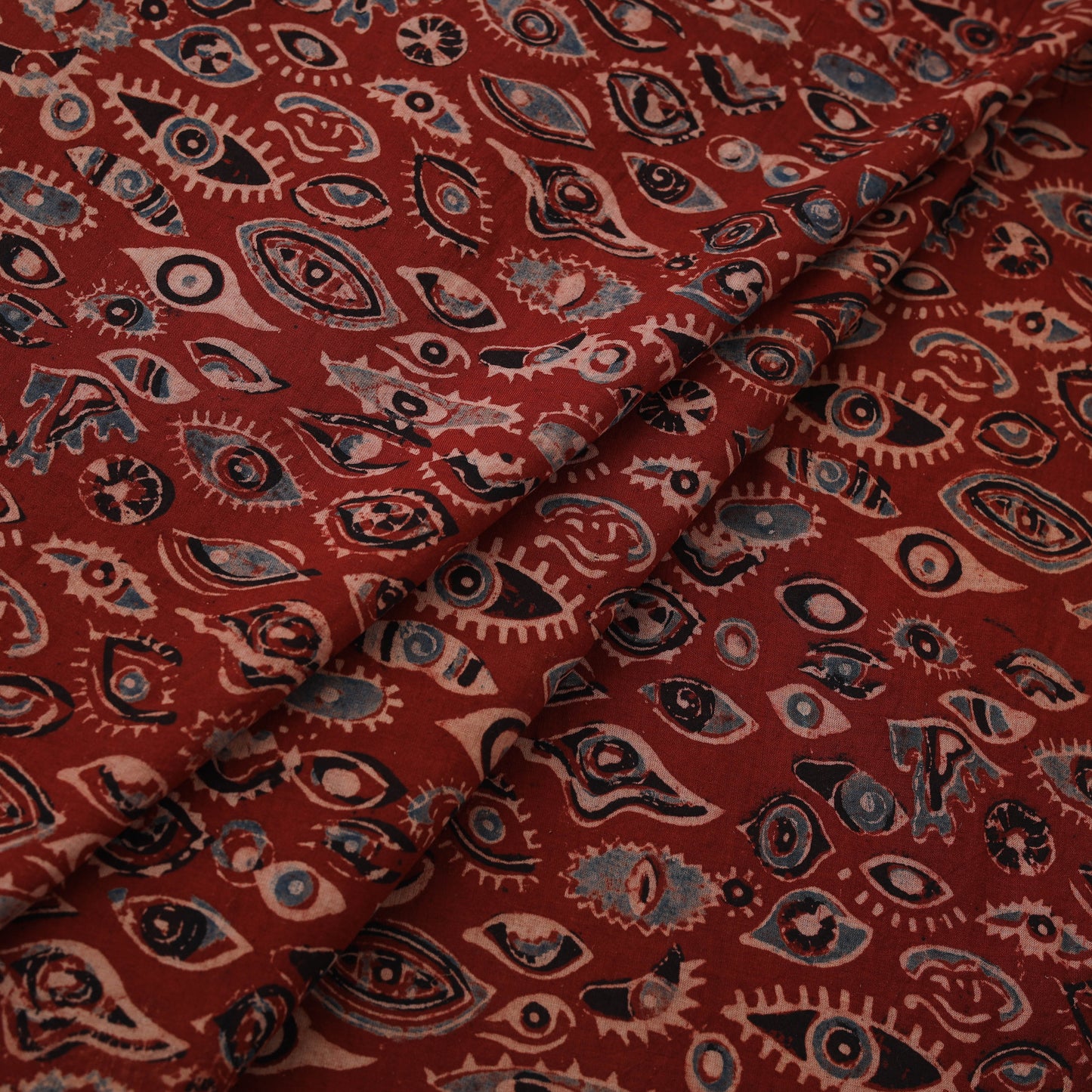 Natural dyed cotton kutch hand block ajrakh print fabric 48