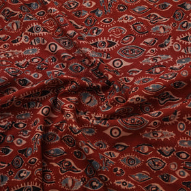 Natural dyed cotton kutch hand block ajrakh print fabric 48