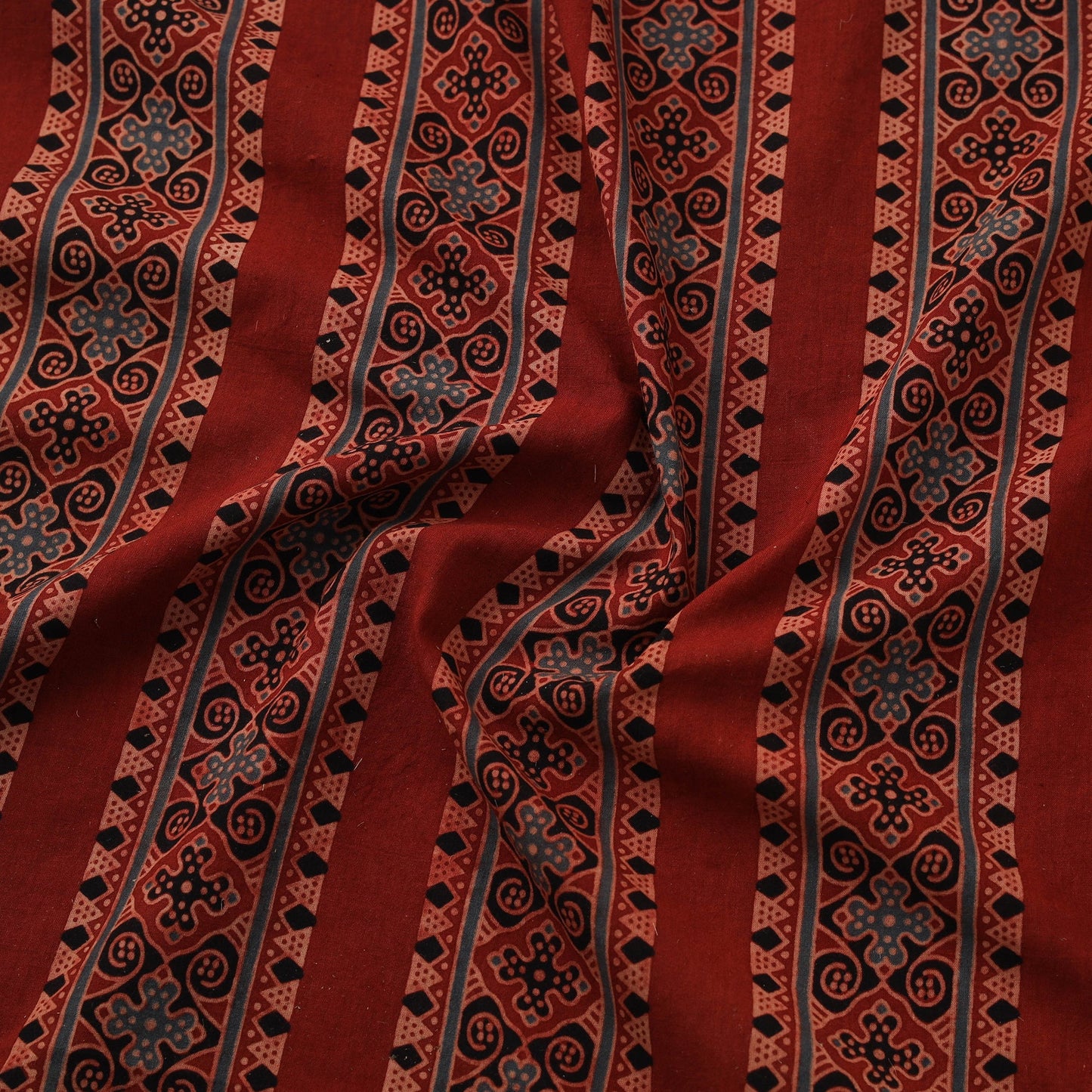 Natural dyed cotton kutch hand block ajrakh print fabric 60
