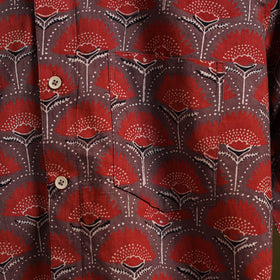 Red - natural dyed cotton men full sleeve shirt 04