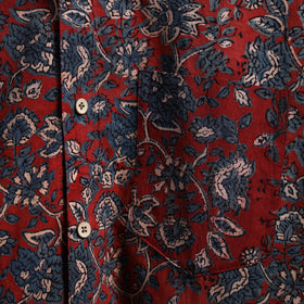 Red - natural dyed cotton men full sleeve shirt 09