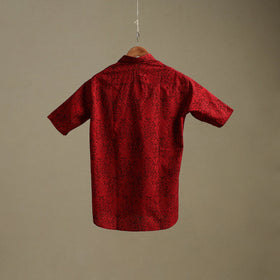 Natural dyed cotton men half sleeve hand bagh shirt 02
