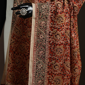 Natural dyed cotton pedana kalamkari dupatta 01
