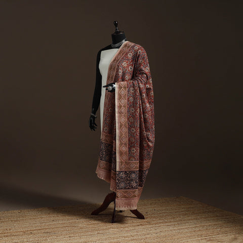 Natural dyed cotton pedana kalamkari dupatta 09