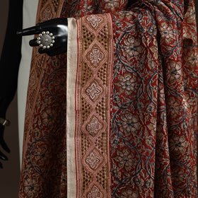 Natural dyed cotton pedana kalamkari dupatta 09