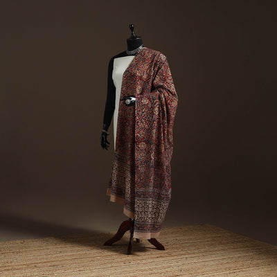 Natural dyed cotton pedana kalamkari dupatta 12