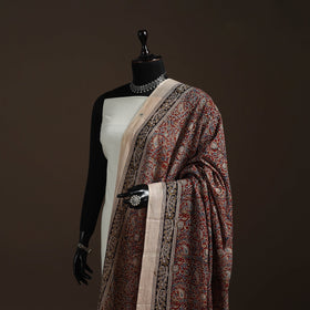 Natural dyed cotton pedana kalamkari dupatta 15
