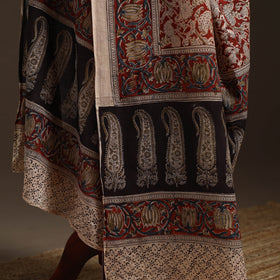 Natural dyed cotton pedana kalamkari dupatta 17