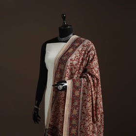 Natural dyed cotton pedana kalamkari dupatta 17