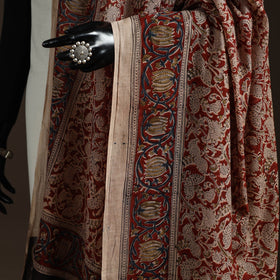 Natural dyed cotton pedana kalamkari dupatta 17