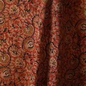 Red - natural dyed cotton pedana kalamkari fabric 02