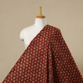Red - natural dyed cotton pedana kalamkari fabric 13