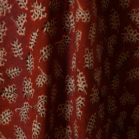 Red - natural dyed cotton pedana kalamkari fabric 13