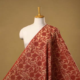 Natural dyed cotton vanaspati bagru fabric 01 - handcrafted