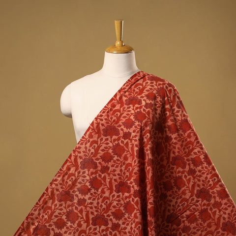 Natural dyed cotton vanaspati bagru fabric 06 - handcrafted