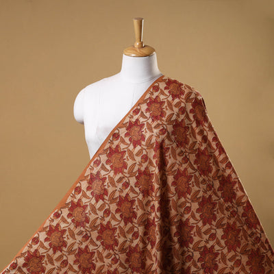 Red - natural dyed cotton vanaspati bagru fabric 11