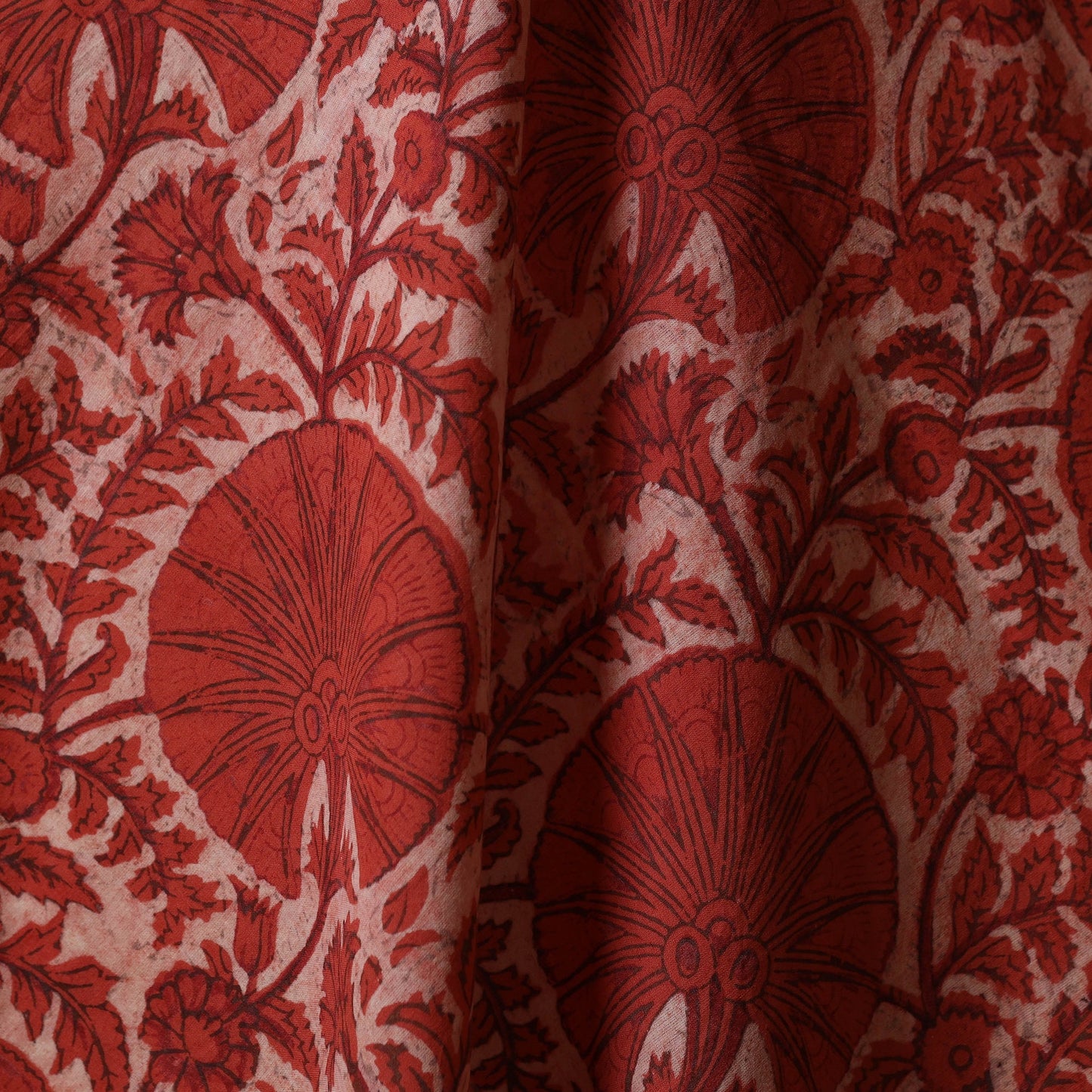 Red - natural dyed cotton vanaspati bagru fabric 18