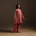 Red - natural dyed cotton vanaspati bagru co-ord set 08