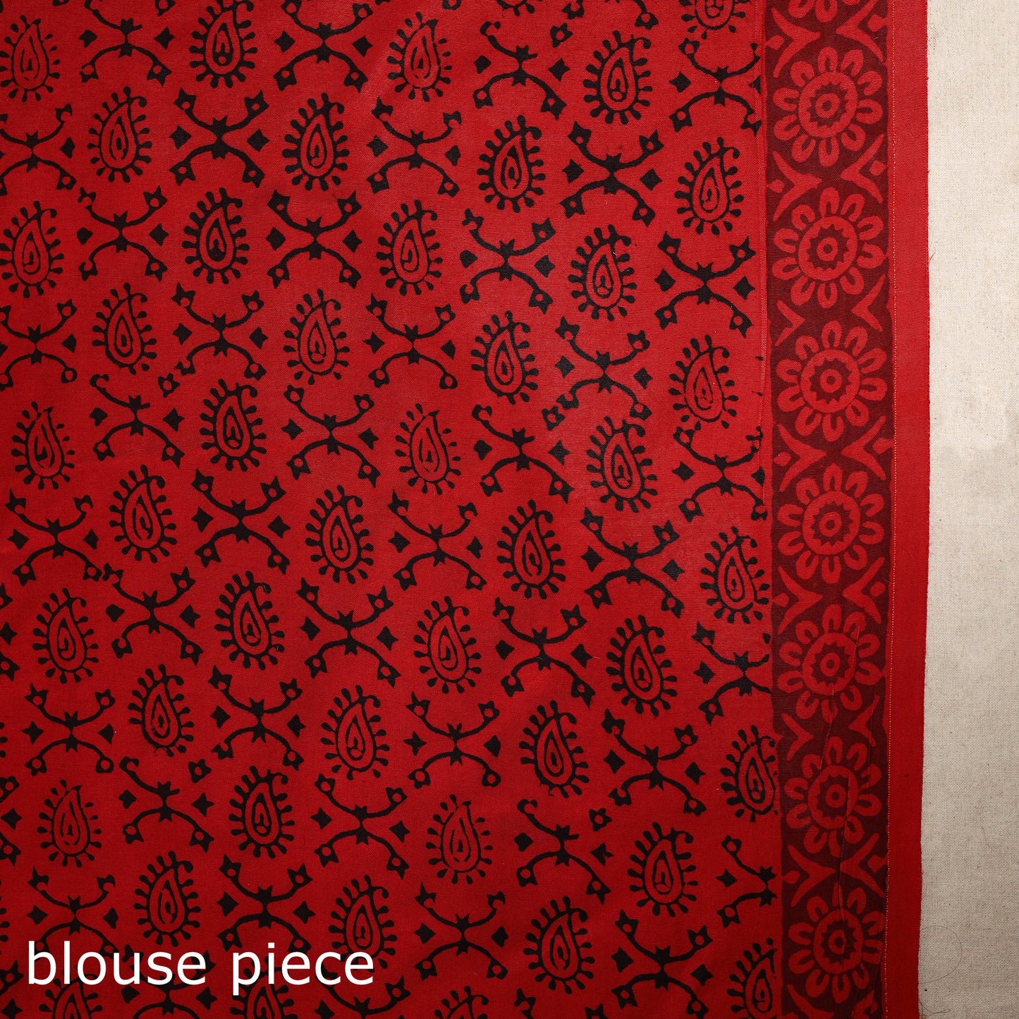 Red - natural dyed dola silk bagh saree with zari border 15