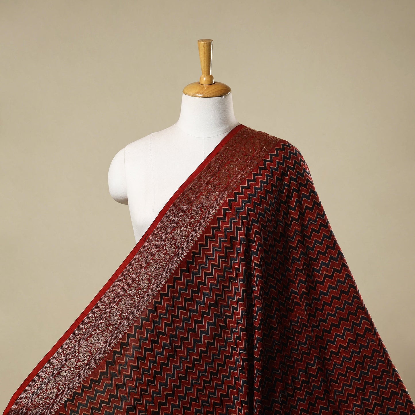 Natural dyed dola silk hand fabric 30 - handcrafted