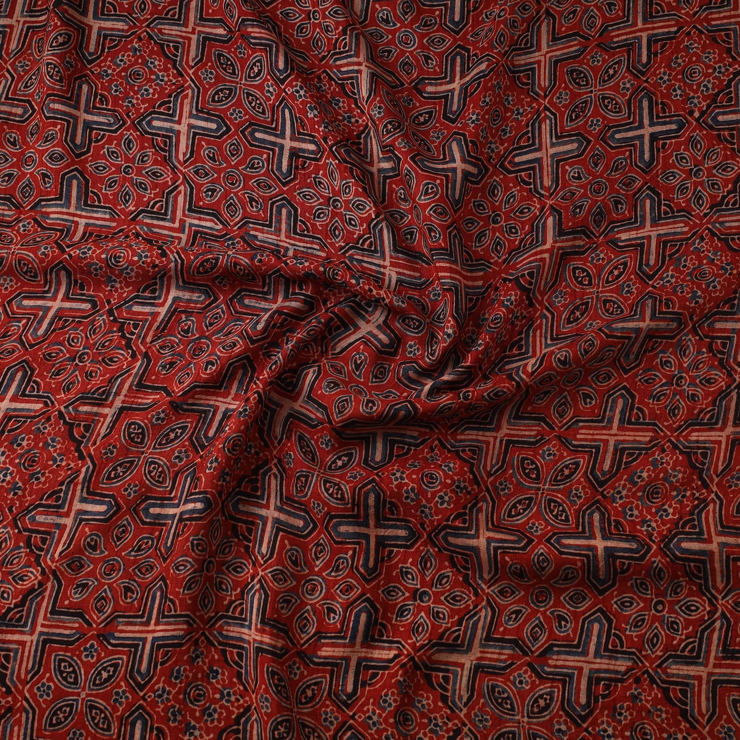 Natural dyed dola silk hand fabric 19 - handcrafted