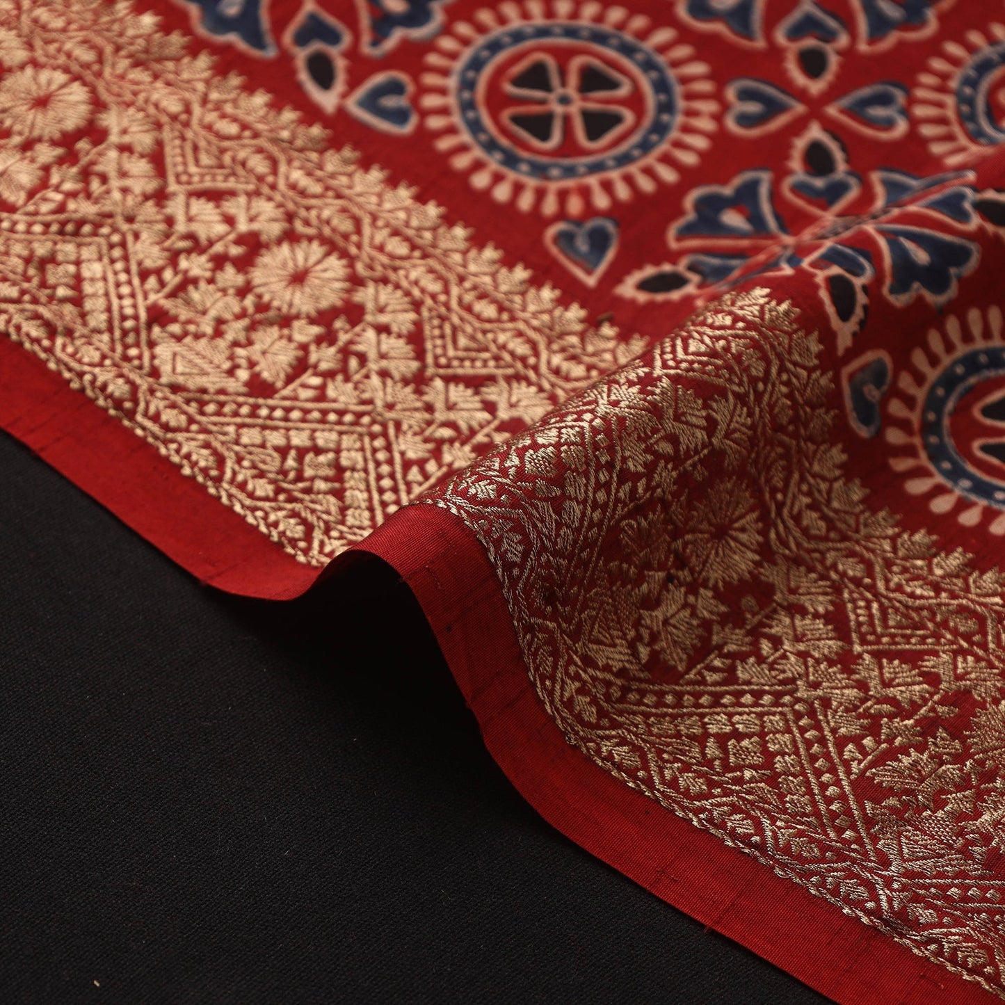 Natural dyed dola silk hand fabric 20 - handcrafted