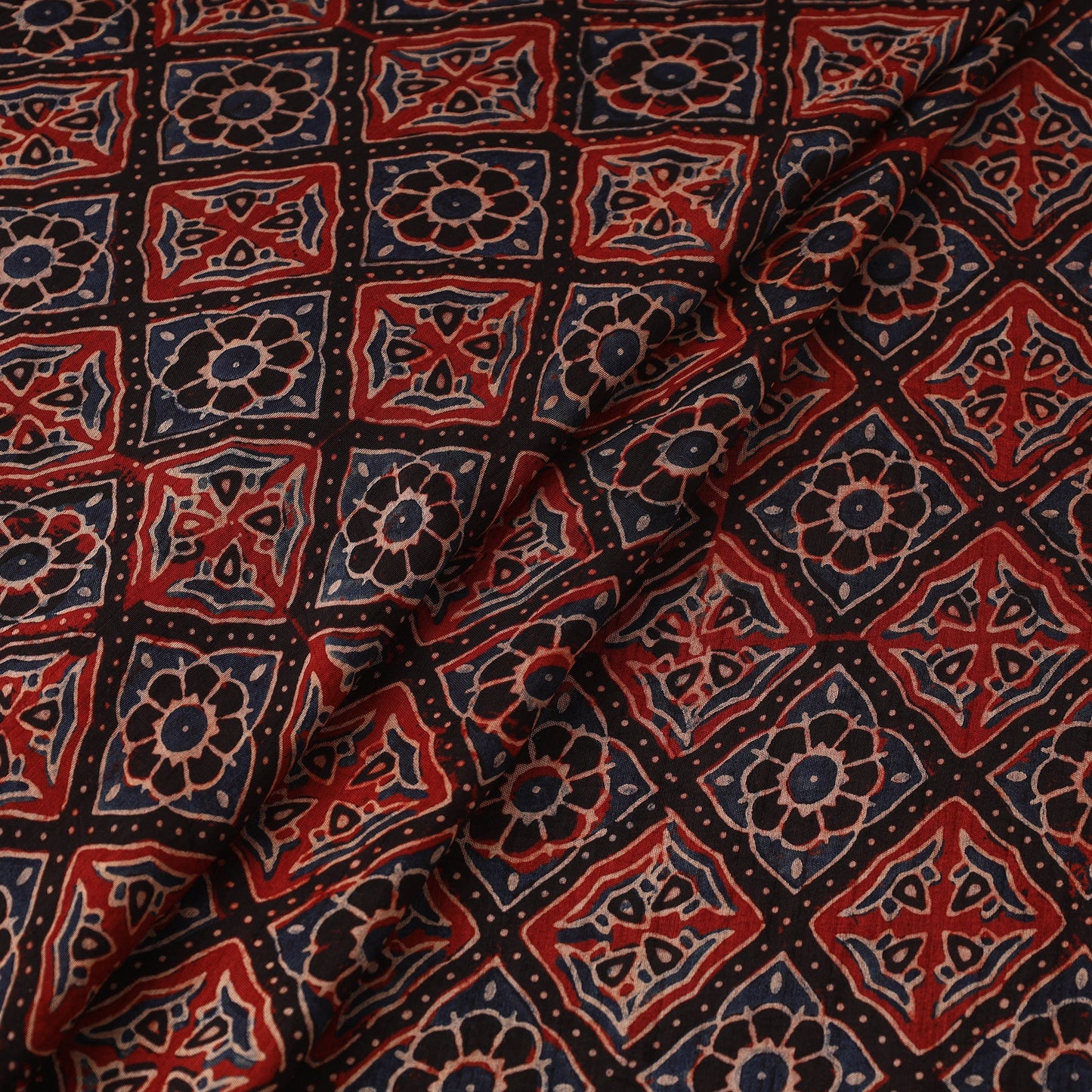 Natural dyed dola silk hand fabric 26 - handcrafted