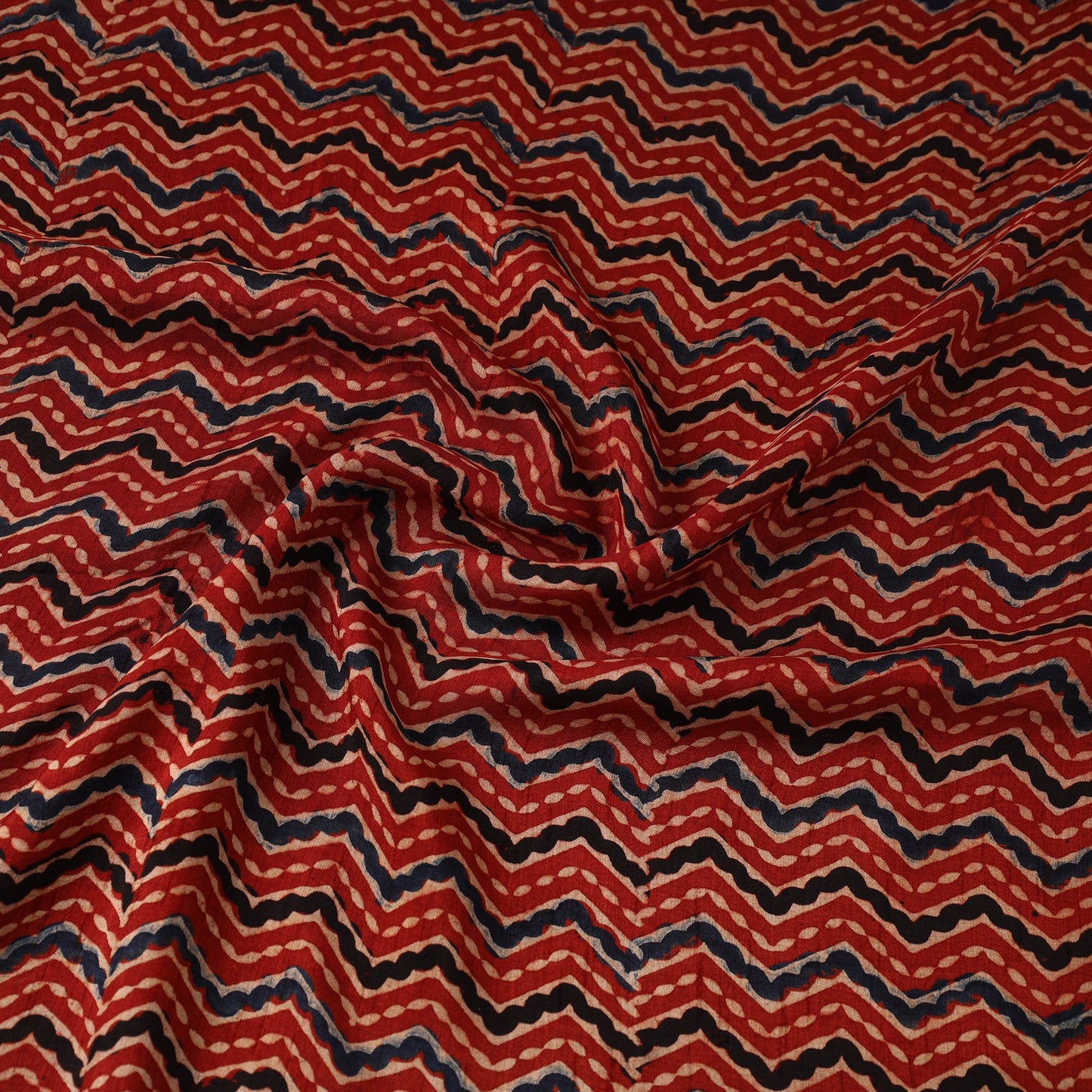 Natural dyed dola silk hand fabric 67 - handcrafted