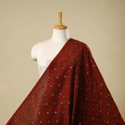 Natural dyed dola silk jacquard buti fabric 04 - handcrafted