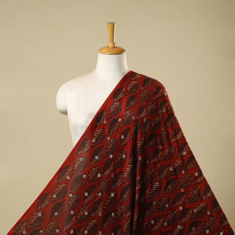 Natural dyed dola silk jacquard buti fabric 07 - handcrafted