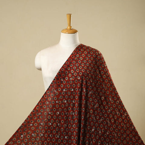 Natural dyed dola silk jacquard buti fabric 10 - handcrafted