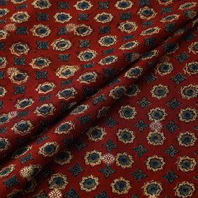 Natural dyed dola silk jacquard buti fabric 10 - handcrafted