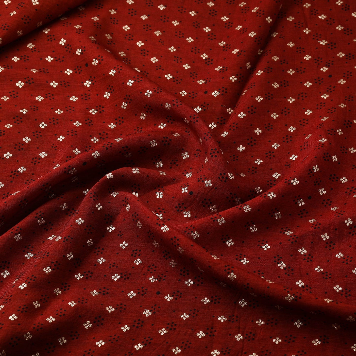 Natural dyed dola silk jacquard buti fabric 20 - handcrafted