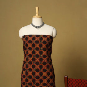 Red - natural dyed hand 3pc unstitched dress material 15