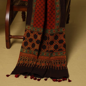 Red - natural dyed hand 3pc unstitched dress material 15