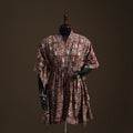 Natural dyed hand block kalamkari print cotton kaftan